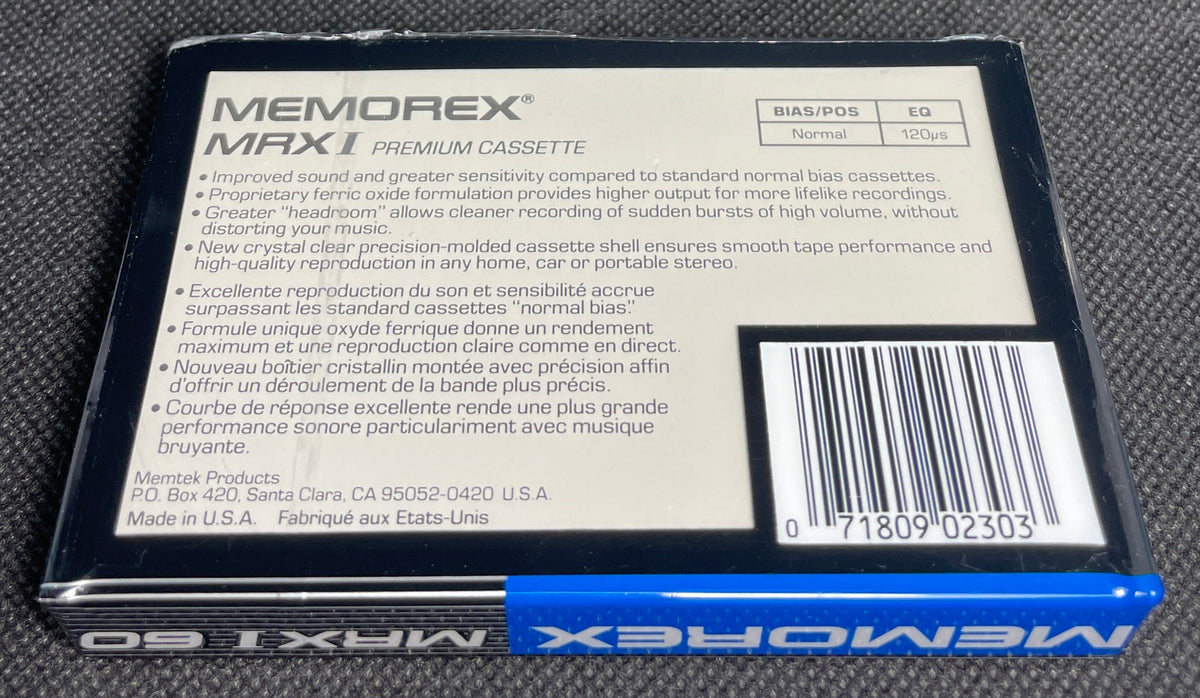 Memorex MRXI - 1990 - Blank Cassette Tape - New Sealed