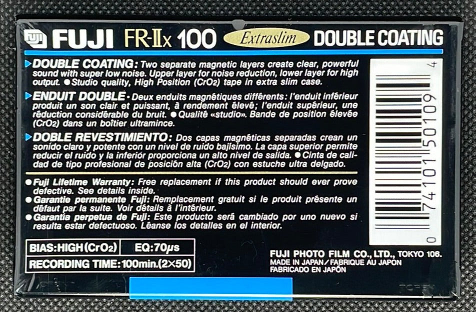 Fuji FR-IIx - 1992 - US - Blank Cassette Tape - New sealed