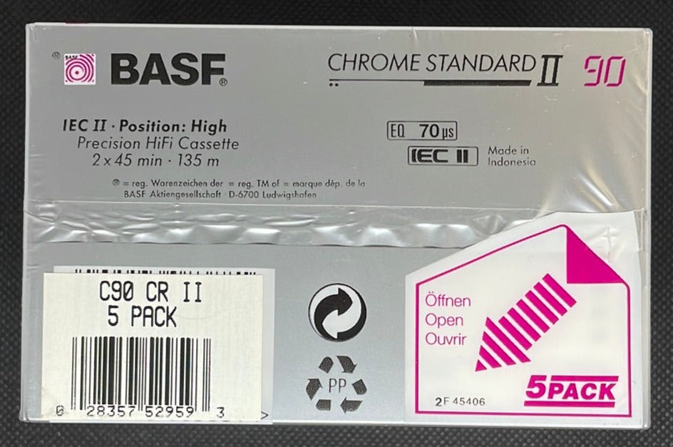 BASF Chrome Standard II - 1991 - US - Blank Cassette Tape - New Sealed