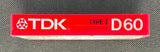 TDK D Free 1985 C60 top view