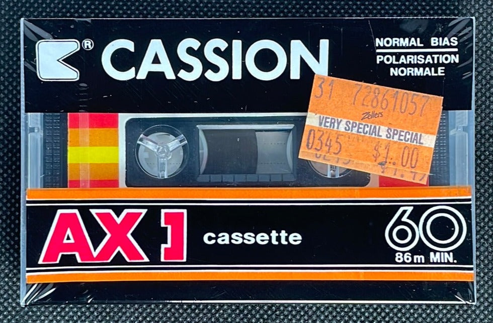 Cassion AX1 - 1985 - Type 1 Blank Cassette Tape - New Sealed