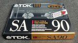 TDK SA 1991 CA Blank Cassette tape C90 top view