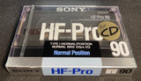 SONY HF-Pro 1987 C90 Blank Cassette Tape top view