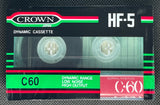 Crown HF-5 1989 Blank Cassette Tape