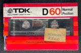 TDK D 1982 Blank Cassette Tape C60