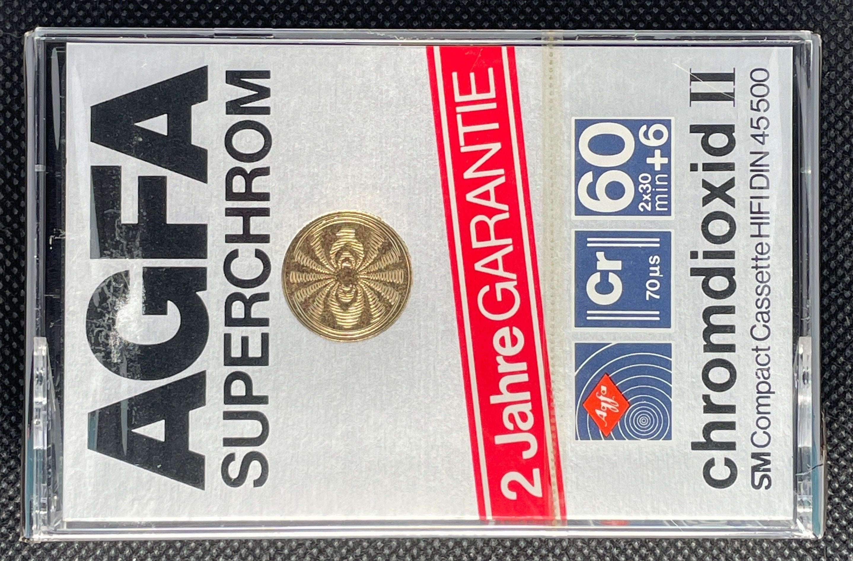 Cassette Audio AGFA C-DX II S 60 SUPER CHROM - Vintage 1987 - Type II - NEUVE