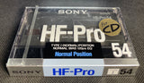 SONY HF-Pro 1987 C54 Blank Cassette Tape top view