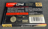 TDK CDing II 1997 US Blank Cassette Tape C60