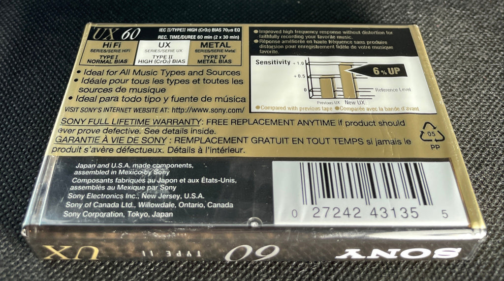 SONY UX PRO 54 Minuti - Confezione Da 3 Nastri A Cassetta Tipo II, Vuoti E Sigillati - Giappone - Foto 3