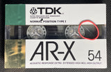 TDK AR-X 1987 JP Blank Cassette Tape C54