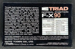 Triad F-X 1986 C90 Brown Letters back