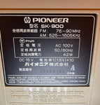 Pioneer SK-900 Boombox 1981 Specs and SE# label