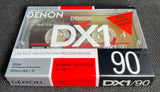 Denon DX1 1992 C90 front blank cassette tape Red