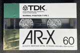 TDK AR-X 1987 JP Blank Cassette Tape C60
