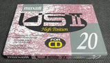 Maxell US II 1991 Blank Cassette Tape C20