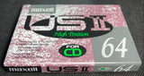 Maxell US II 1991 Blank Cassette Tape C64
