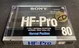 SONY HF-Pro 1987 C80 Blank Cassette Tape top view