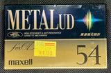 Maxell Metal UD 1992 JP Blank Cassette Tape C54