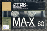 TDK MA-X 1988 JP Blank Cassette Tape C60