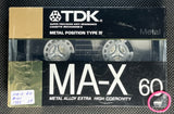 TDK MA-X 1988 JP Blank Cassette Tape C60