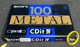 Sony Metal CDit IV 1994 Blank Cassette Tape C100