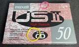 Maxell US II 1991 Blank Cassette Tape C50