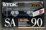 TDK SA 1991 CA Blank Cassette tape C90 front