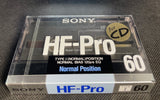 SONY HF-Pro 1987 C60 Blank Cassette Tape top view
