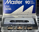 Master LNX 1989 C90 Blank Cassette Tape brown-tape