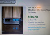 Mitsubishi DT-7 Cassette Deck 1980 eBay listing AUG/2025