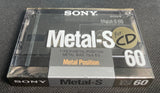 Sony Metal-S 1988 JP Blank Cassette Tape C60