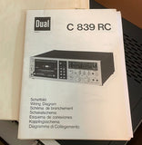 Dual C839RC 2-Head Cassette Deck