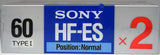 SONY HF-ES 1988 C60x2 top view