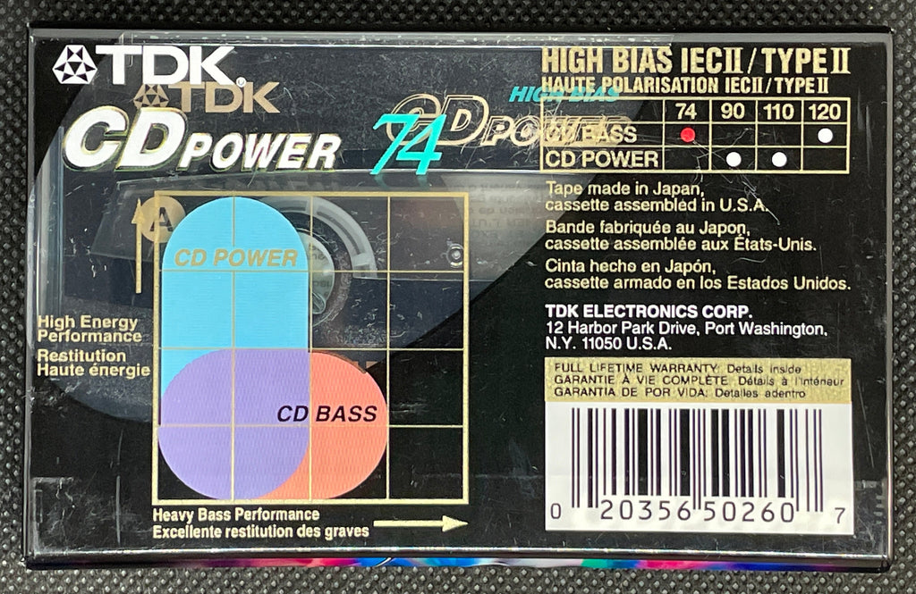 TDK CD Power - 2001 - US - Blank Cassette Tape - New Sealed
